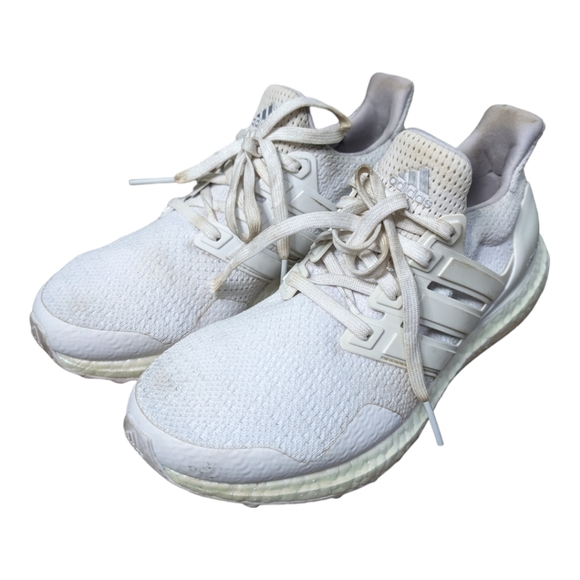 Adidas white Ultra boost YYA 606001 Supportive cloud running shoes EUC Women's 9 - Picture 2 of 7